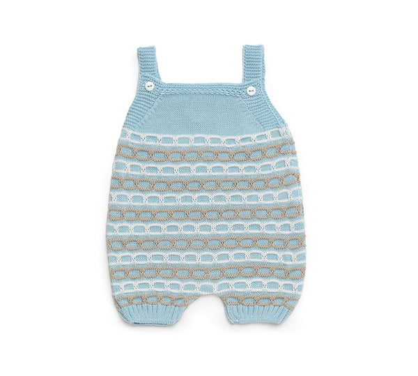 BOYS COLORED CHAIN  KNITTED ROMPER