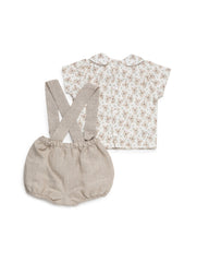 BOYS KOALA SHIRT AND LINEN ROMPER 2P