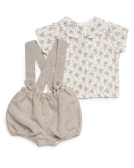 BOYS KOALA SHIRT AND LINEN ROMPER 2P