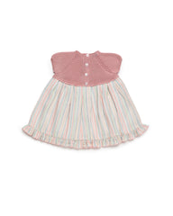 GIRLS COLORED STRIPED AND KNITTED DRESS