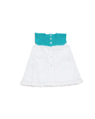 GIRLS PLUMETI WITH COLORED KNITTED DRESS