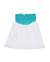 GIRLS PLUMETI WITH COLORED KNITTED DRESS