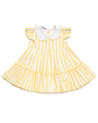 GIRLS YELLOW STRIPED DRESS