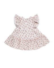 GIRLS KOALA RUFFLE SLEEVE DRESS