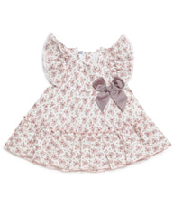 GIRLS KOALA RUFFLE SLEEVE DRESS