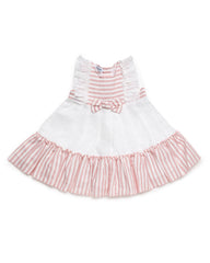 GIRLS PINK STRIPED DRESS