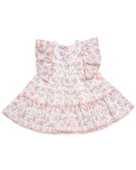 GIRLS PINK FLOWERS DRESS
