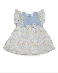 GIRLS PAISLEY BLUE DRESS