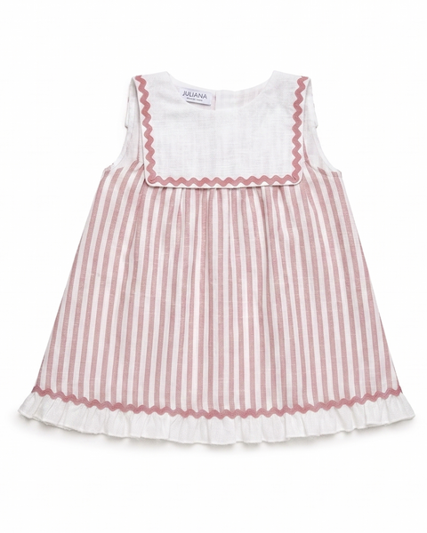 GIRLS STRIPES SLEEVELESS DRESS