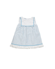 GIRLS STRIPES SLEEVELESS DRESS