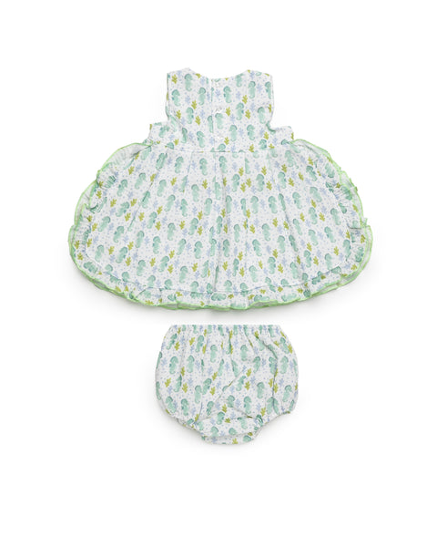 GIRLS SEAHORSES SHORT DRESS AND BLOOMER 2P SET