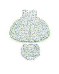 GIRLS SEAHORSES SHORT DRESS AND BLOOMER 2P SET