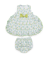 GIRLS SEAHORSES SHORT DRESS AND BLOOMER 2P SET