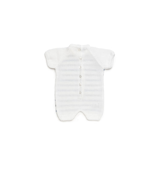 BOYS STRIPED KNITTED ROMPER