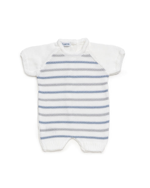 BOYS STRIPED KNITTED ROMPER