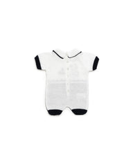 BOYS BEAR BOAT KNITTED ROMPER