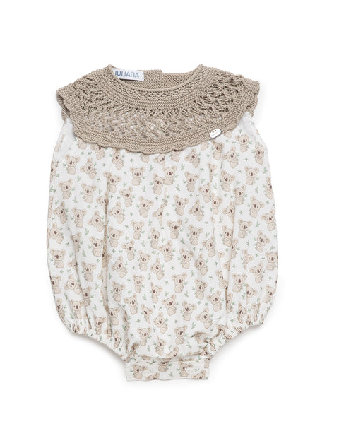 BOYS KOALA KNITTED ROMPER