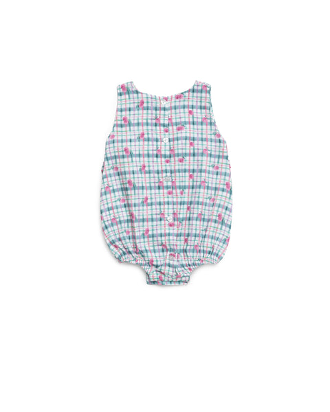 GIRLS PINK FRUITS ROMPER