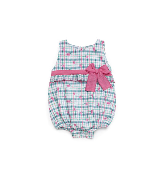 GIRLS PINK FRUITS ROMPER
