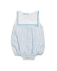BABY BLUE STRIPED ROMPER