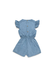GIRLS DENIM SHORT JUMPSUIT