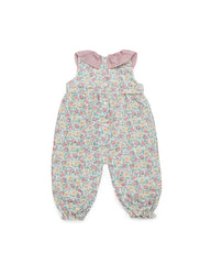 GIRLS FLORAL RUFFLE COLLAR JUMPSUIT