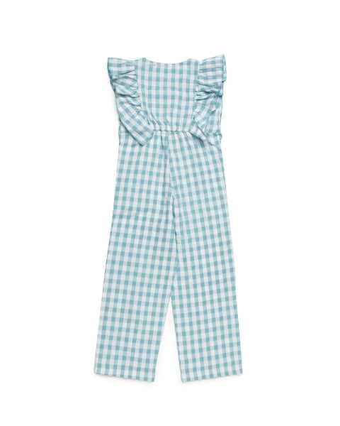 GIRLS VICHY JUMPSUIT