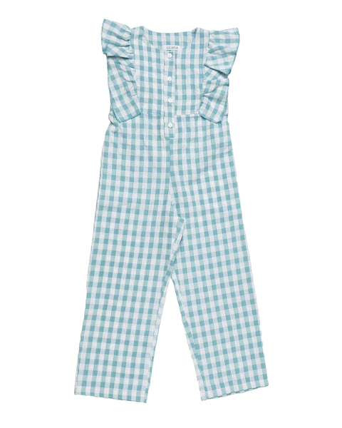 GIRLS VICHY JUMPSUIT