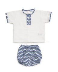 BOYS WHALES  SHORT AND SHIRT 2P SET