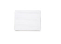 WHITE STRIPED OPEN KNIT BLANKET