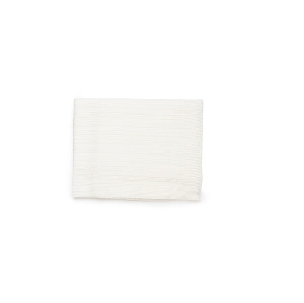 IVORY STRIPED OPEN KNIT BLANKET