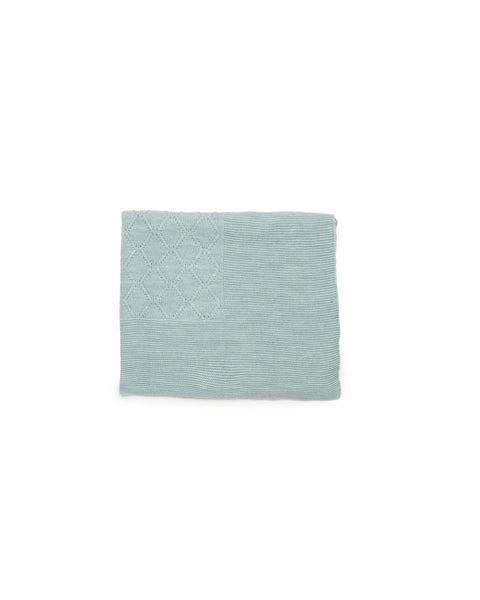 DUSTY GREEN DIAMOND DESIGN BLANKET
