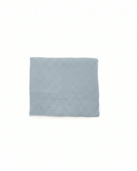 DUSTY BLUE DIAMOND DESIGN BLANKET