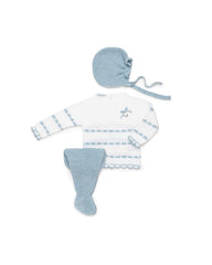 DUSTY BLUE NEWBORN GATHERED DETAILS 3P SET