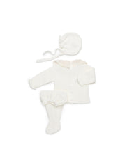 IVORY NEWBORN LACE RUFFLE COLLAR 3P SET