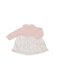 GIRLS LEAF AND KNIT DRESS