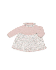 GIRLS LEAF AND KNIT DRESS
