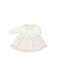 GIRLS KNITTED WITH LACE DRESS