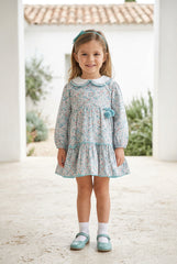 GIRLS FLORAL WITH COLLAR DRESS