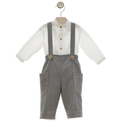 BOYS CROWS FEET JUMPER WITH SHIRT SET