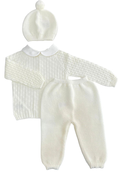 NEWBORN KNIT TROUSERS ROCOGIDAS 3P SET