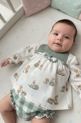 BABY GIRL CUTE BUNNIES SHORT DRESS 2P SET LANA
