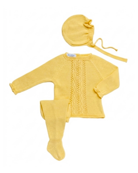 NEWBORN TEXTURED KNIT 3P SET