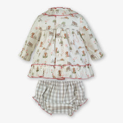 BABY CUTE ANIMALS DRESS 2P SET