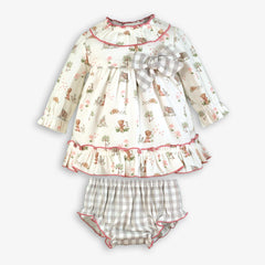 BABY CUTE ANIMALS DRESS 2P SET
