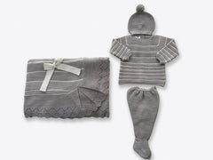 VISON BABY COLORED BLANKET AND NEWBORN 4P SET