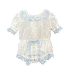 BABY PLUMETI LACE BLOUSE AND DIAPER COVER SET