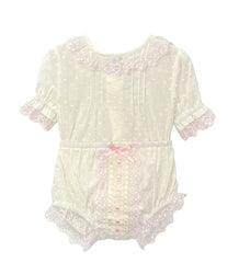 BABY PLUMETI LACE BLOUSE AND DIAPER COVER SET