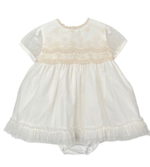 GIRL TULLE AND PUFF SLEEVE DRESS 2P SET