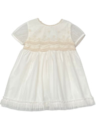 GIRL TULLE AND PUFF SLEEVE DRESS